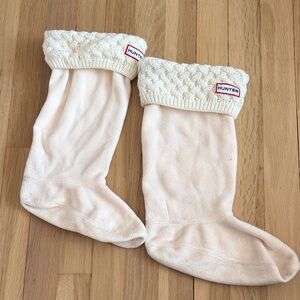 Hunter Ivory Cable Knit Boot Socks